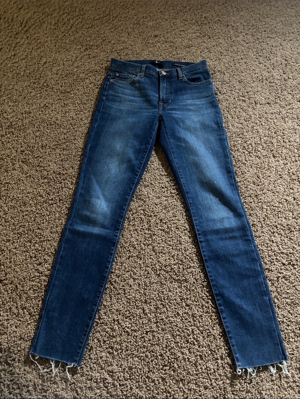 7 For All Mankind Dark Indigo Skinny Jeans